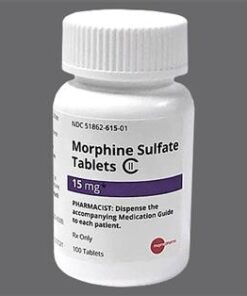 Morphine sulfate tablets in their packaging, used for managing severe pain under medical supervision.