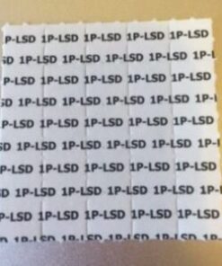 1P-LSD blotter paper, a synthetic psychedelic similar to LSD, often used for research or recreational purposes.