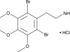 Chemical structure of N-Methyl Mescaline, a modified version of mescaline, used in scientific research on serotonin receptors and psychedelics.