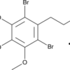 Chemical structure of 2,6-Dibromomescaline (hydrochloride), a mescaline analog with bromine atoms at the 2 and 6 positions of the aromatic ring.