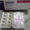 Ativan Tablets (Lorazepam) in a blister pack, used for treating anxiety, insomnia, and seizures.