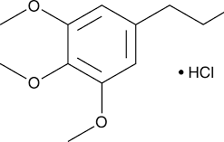 Chemical structure of Escaline (hydrochloride), a synthetic psychedelic compound used in scientific research on serotonin receptors.