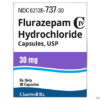 Flurazepam medication bottle, a sedative used to treat insomnia and other sleep disorders.