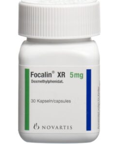 A close-up image of Focalin tablets and capsules, a prescription medication used to treat ADHD by improving focus and reducing impulsivity.